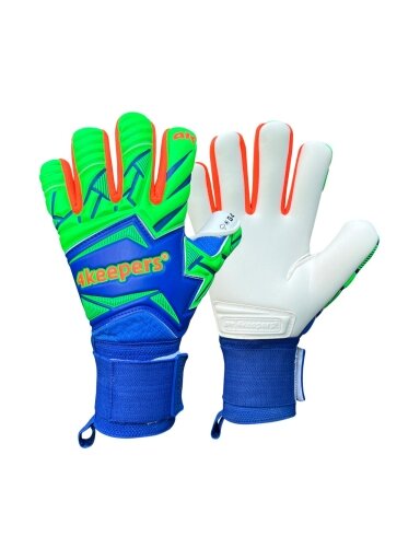 4Keepers Force V5.25 Twist HNC Junior vartininko pirštinės, mėlynos ir žalios