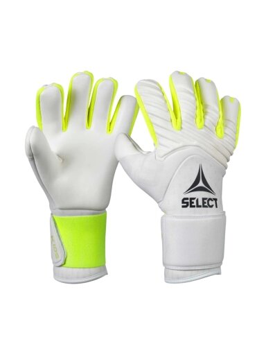Select 88 v26 7 Flat Cut vartininko pirštinės vaikams, baltos/geltonos
