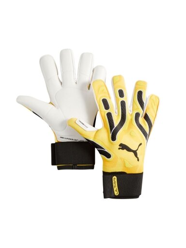 Puma Ultra Ultimate Hybrid Sun vartininko pirštinės vyrams geltonos