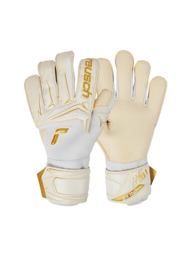 Reusch Attrakt AB1 Duo vartininko pirštinės baltos 5670001 1130