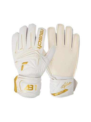 Reusch Attrakt AB1 Solid Junior vartininko pirštinės baltos 5672003 1130