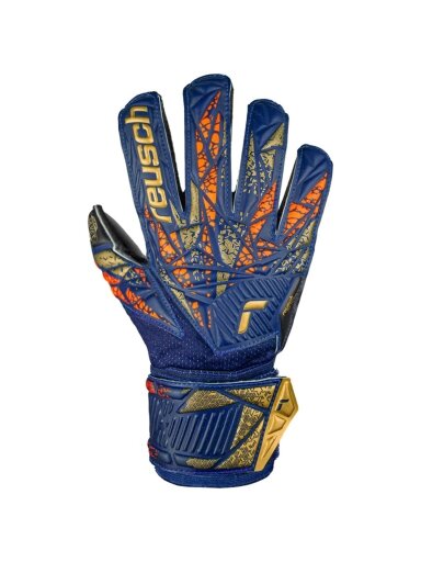 Reusch Attrakt Silver Junior vartininko pirštinės, tamsiai mėlynos 5472215 4411