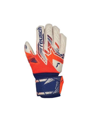 Reusch Attrakt Silver Junior vartininko pirštinės vaikams oranžinės-mėlynos 5572214 2500
