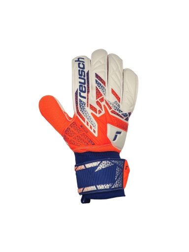 Reusch Attrakt Solid vartininko pirštinės baltos-oranžinės 5570516 2500