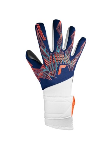 Reusch Pure Contact Sidabrinės vartininko pirštinės tamsiai mėlyna-balta-juoda 5470200 4848