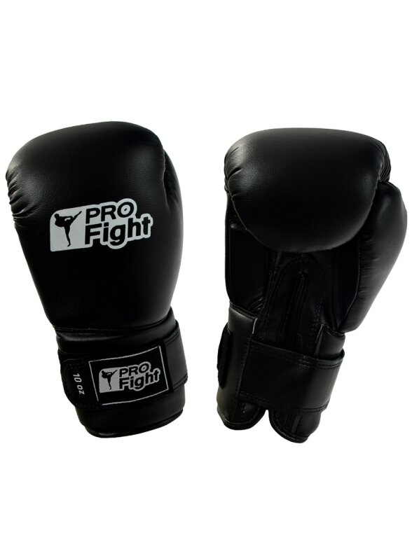 Profight Bokso Pirštinės Oda Dragon Juodos