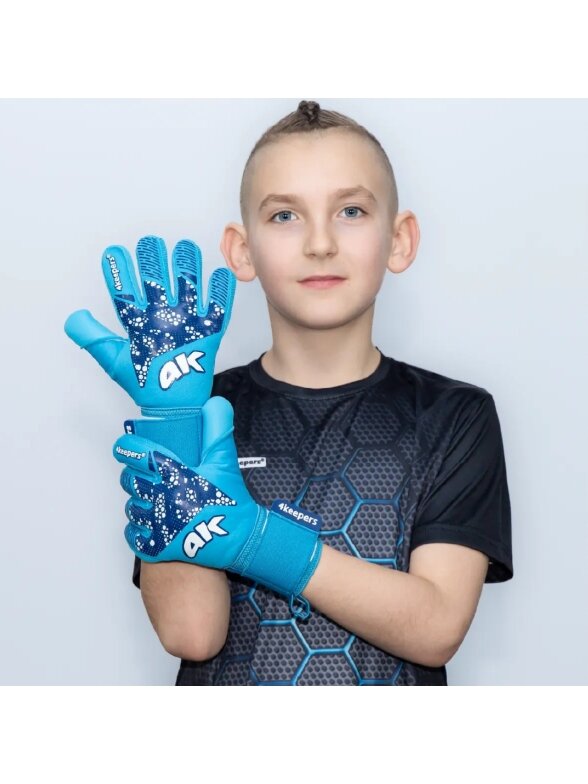 Vartininko pirštinės 4Keepers Elite Nox NC Junior mėlyni 7 Vartininko pirštinės 4Keepers Elite Nox NC Junior mėlyni 7