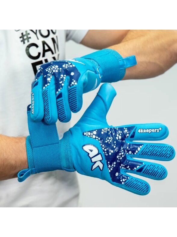 Vartininko pirštinės 4Keepers Elite Nox NC mėlyni 6 Vartininko pirštinės 4Keepers Elite Nox NC mėlyni 6
