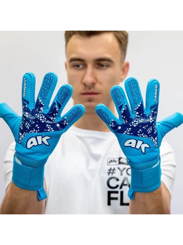 Vartininko pirštinės 4Keepers Elite Nox NC mėlyni 7 Vartininko pirštinės 4Keepers Elite Nox NC mėlyni 7