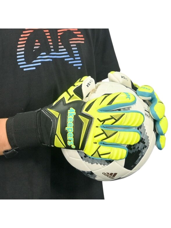 4Keepers Force V5.25 Wave NC vartininko pirštinės, juodos-žalios fluo 2