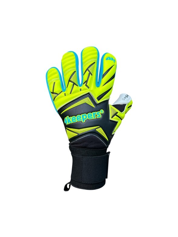 4Keepers Force V5.25 Wave NC vaikiškos vartininko pirštinės, juodos-žalios fluo 4Keepers Force V5.25 Wave NC vaikiškos vartininko pirštinės, juodos-žalios fluo