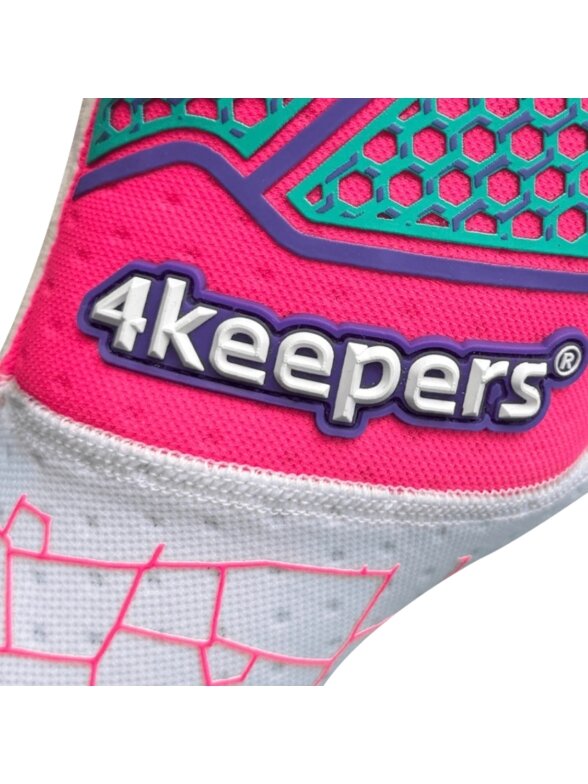 4Keepers vartininko pirštinės vaikams Neo Raya RFG2 baltos ir rožinės 3