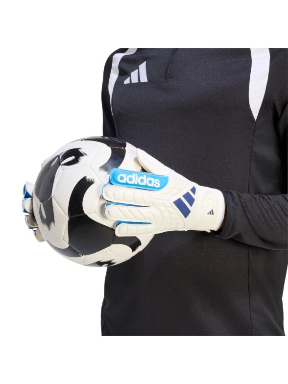Adidas Copa Club vartininko pirštinės, baltos-mėlynos, KE9734 6 Adidas Copa Club vartininko pirštinės, baltos-mėlynos, KE9734 6