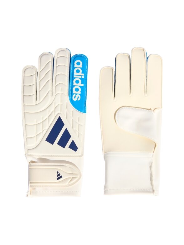 Adidas Copa Club vartininko pirštinės, baltos-mėlynos, KE9734 Adidas Copa Club vartininko pirštinės, baltos-mėlynos, KE9734