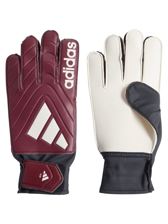 Adidas Copa Club vartininko pirštinės, bordo spalvos IQ4017 Adidas Copa Club vartininko pirštinės, bordo spalvos IQ4017
