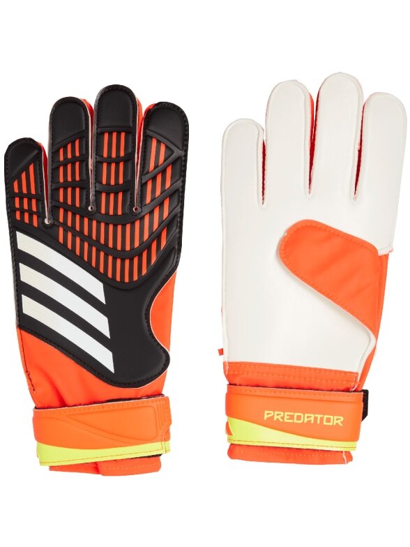 Adidas Predator Training vartininko pirštinės oranžinės ir juodos spalvos IQ4027 Adidas Predator Training vartininko pirštinės oranžinės ir juodos spalvos IQ4027