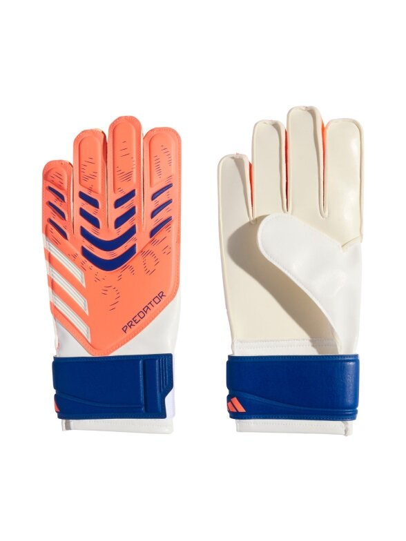 Adidas Predator Glove Training vartininko pirštinės vaikams baltos-oranžinės JN5361 Adidas Predator Glove Training vartininko pirštinės vaikams baltos-oranžinės JN5361