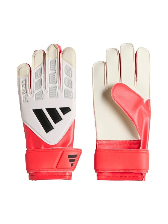 Adidas Predator Training vartininko pirštinės vaikams baltos-raudonos KA7792 Adidas Predator Training vartininko pirštinės vaikams baltos-raudonos KA7792