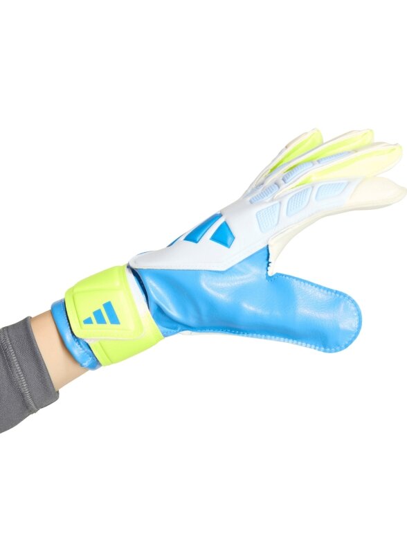 Adidas Predator Training vartininko pirštinės vaikams baltai geltona mėlyna KA7793 3