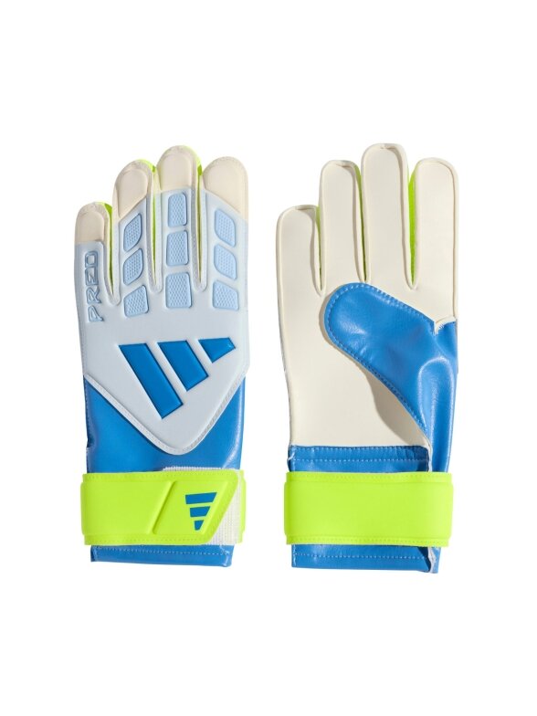 Adidas Predator Training vartininko pirštinės vaikams baltai geltona mėlyna KA7793 Adidas Predator Training vartininko pirštinės vaikams baltai geltona mėlyna KA7793