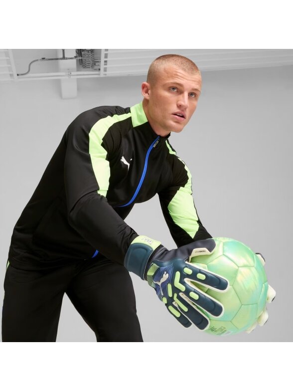 Puma Future Match NC vartininko pirštinės mėlynai žalios 41926 05 4 Puma Future Match NC vartininko pirštinės mėlynai žalios 41926 05 4