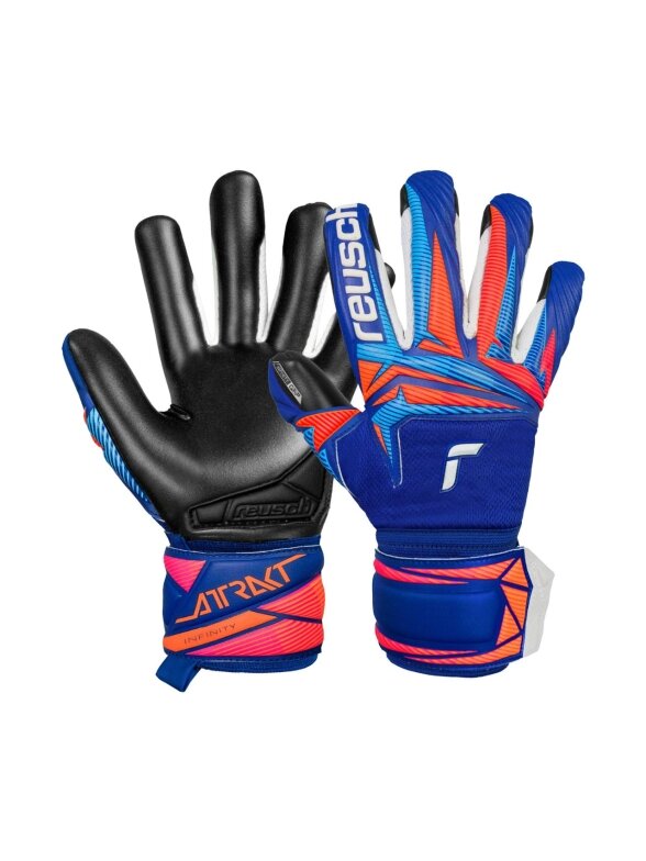 Reusch Attrakt Infinity Evolution NC Junior vartininko pirštinės vaikams mėlynai juodos