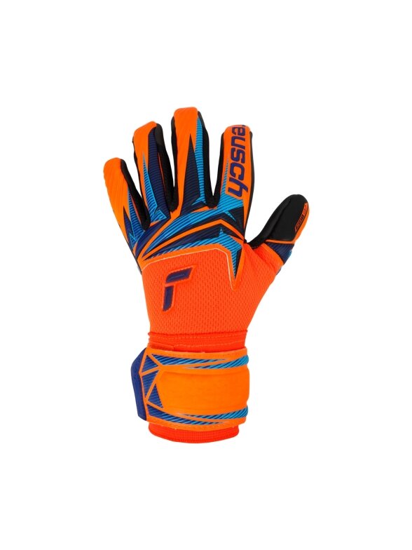 Reusch Attrakt Infinity Evolution NC Junior vartininko pirštinės vaikams, oranžinės-juodos-mėlynos 1 Reusch Attrakt Infinity Evolution NC Junior vartininko pirštinės vaikams, oranžinės-juodos-mėlynos 1