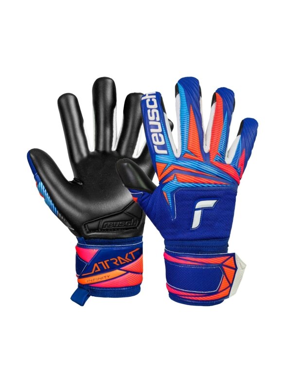 Reusch Attrakt Infinity Evolution NC vyrams vartininko pirštinės mėlynos-juodos Reusch Attrakt Infinity Evolution NC vyrams vartininko pirštinės mėlynos-juodos
