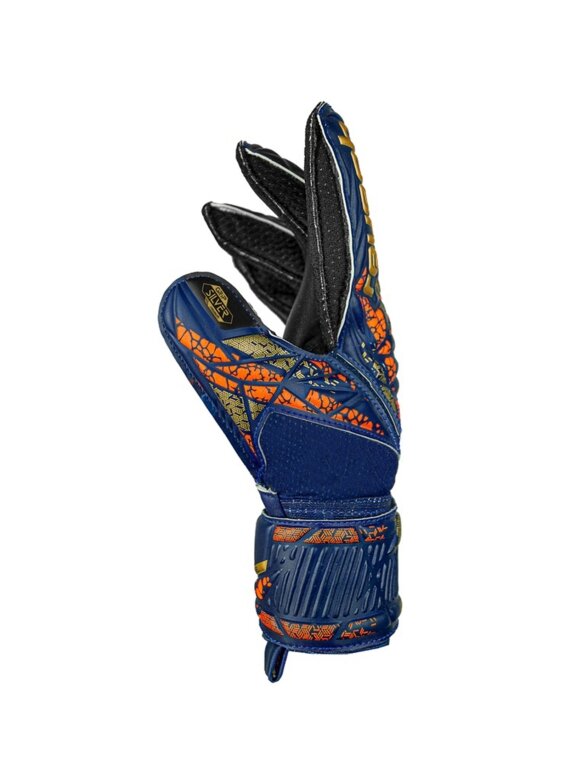 Reusch Attrakt Silver Junior vartininko pirštinės, tamsiai mėlynos 5472215 4411 3