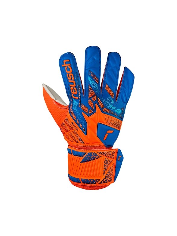 Reusch Attrakt Solid Junior vartininko pirštinės oranžinės-mėlynos 5572515 2290 1 Reusch Attrakt Solid Junior vartininko pirštinės oranžinės-mėlynos 5572515 2290 1