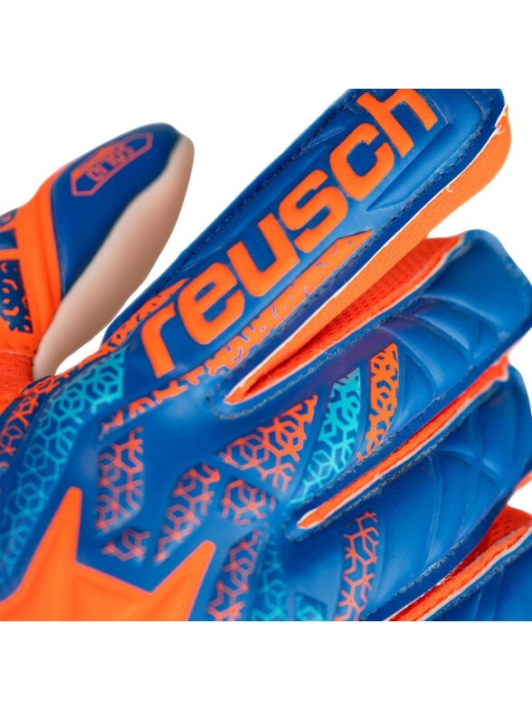 Reusch Attrakt Starter Solid Finger Support vartininkų pirštinės vaikams oranžinės-mėlynos 5472511 2290 4 Reusch Attrakt Starter Solid Finger Support vartininkų pirštinės vaikams oranžinės-mėlynos 5472511 2290 4