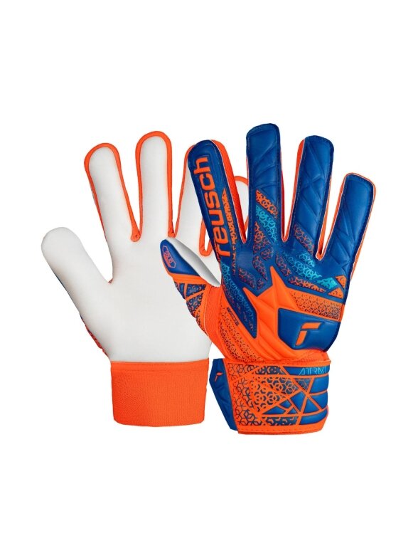 Reusch Attrakt Starter Solid Finger Support vartininkų pirštinės vaikams oranžinės-mėlynos 5472511 2290 Reusch Attrakt Starter Solid Finger Support vartininkų pirštinės vaikams oranžinės-mėlynos 5472511 2290