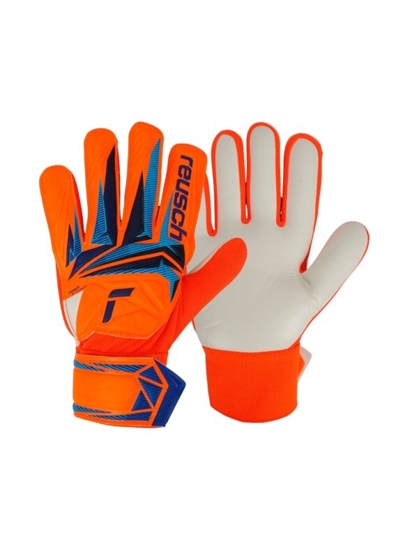 Reusch Attrakt Starter Solid Junior vartininko pirštinės oranžinės Reusch Attrakt Starter Solid Junior vartininko pirštinės oranžinės