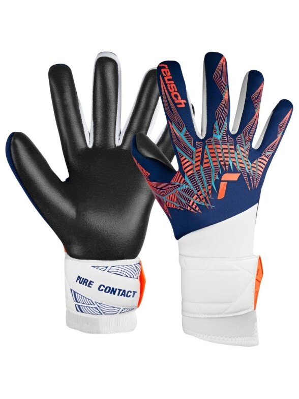 Reusch Pure Contact Sidabrinės vartininko pirštinės tamsiai mėlyna-balta-juoda 5470200 4848 Reusch Pure Contact Sidabrinės vartininko pirštinės tamsiai mėlyna-balta-juoda 5470200 4848