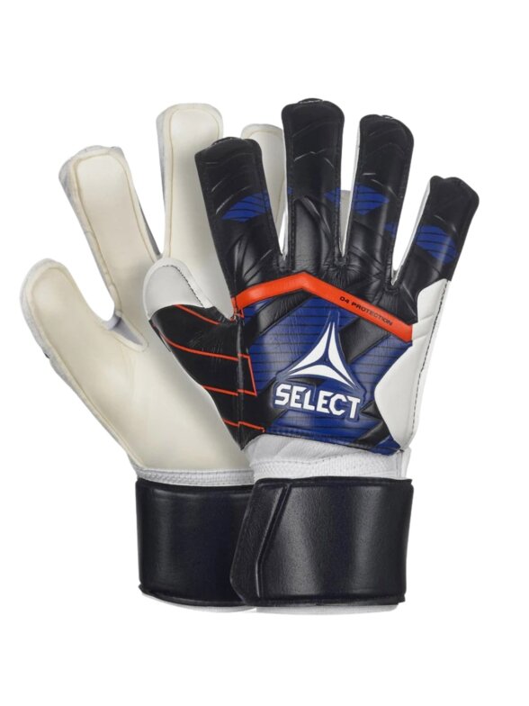Select 04 Protection Flat Cut v24 vartininko pirštinės, juodos ir tamsiai mėlynos 18448 Select 04 Protection Flat Cut v24 vartininko pirštinės, juodos ir tamsiai mėlynos 18448