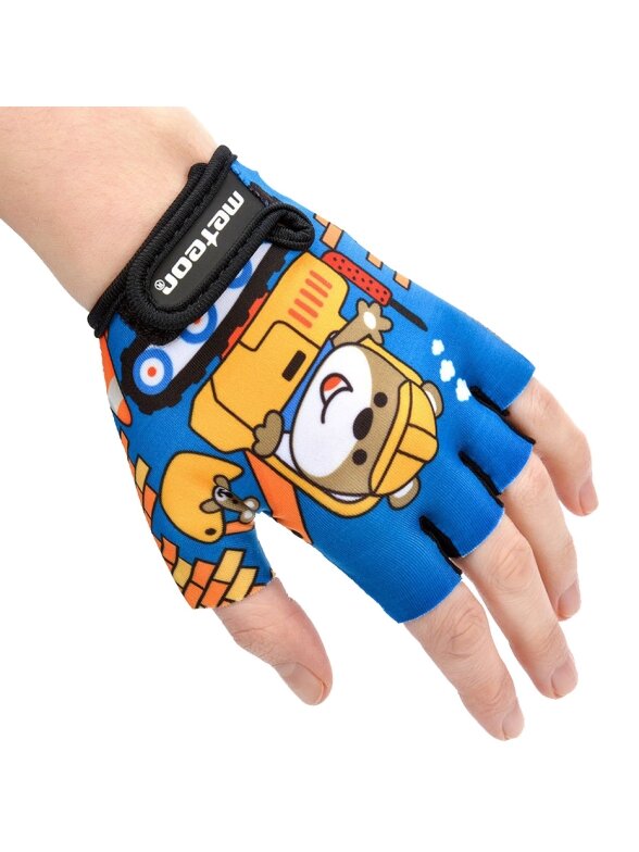 Meteor Teddy Builder Jr vaikiškos dviratininko pirštinės 26184-26185-26186 2