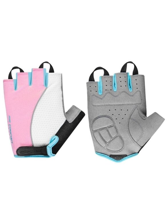 Spokey Piacenza dviratininkų pirštinės rožinės ir baltos spalvos 941079-941078-941077 2 Spokey Piacenza dviratininkų pirštinės rožinės ir baltos spalvos 941079-941078-941077 2