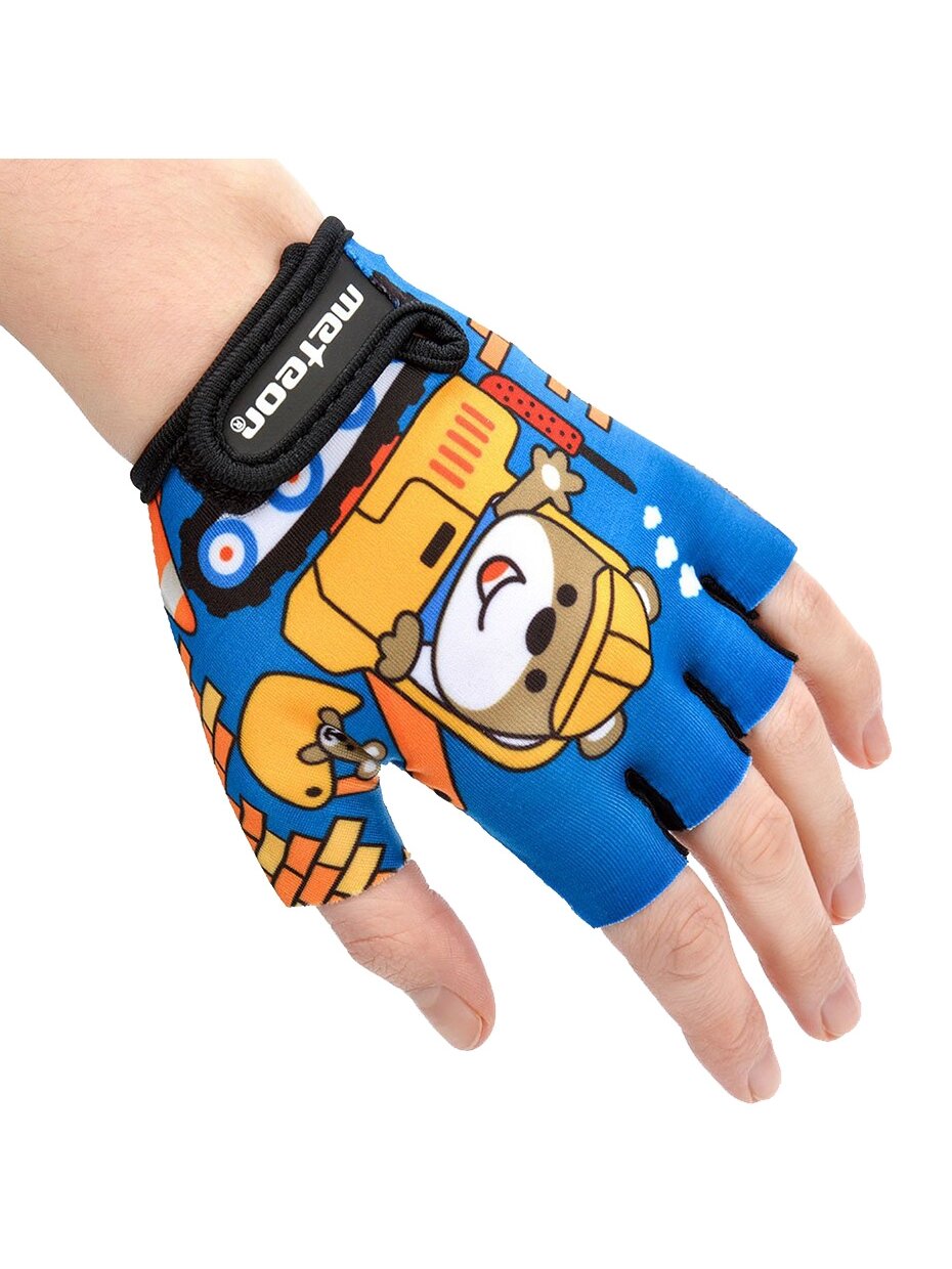 Meteor Teddy Builder Jr vaikiškos dviratininko pirštinės 26184-26185-26186 2
