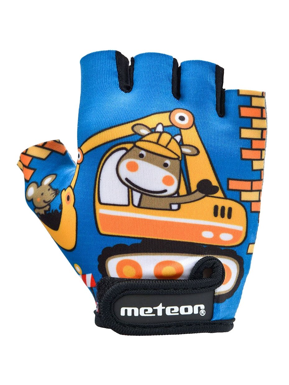 Meteor Teddy Builder Jr vaikiškos dviratininko pirštinės 26184-26185-26186 Meteor Teddy Builder Jr vaikiškos dviratininko pirštinės 26184-26185-26186