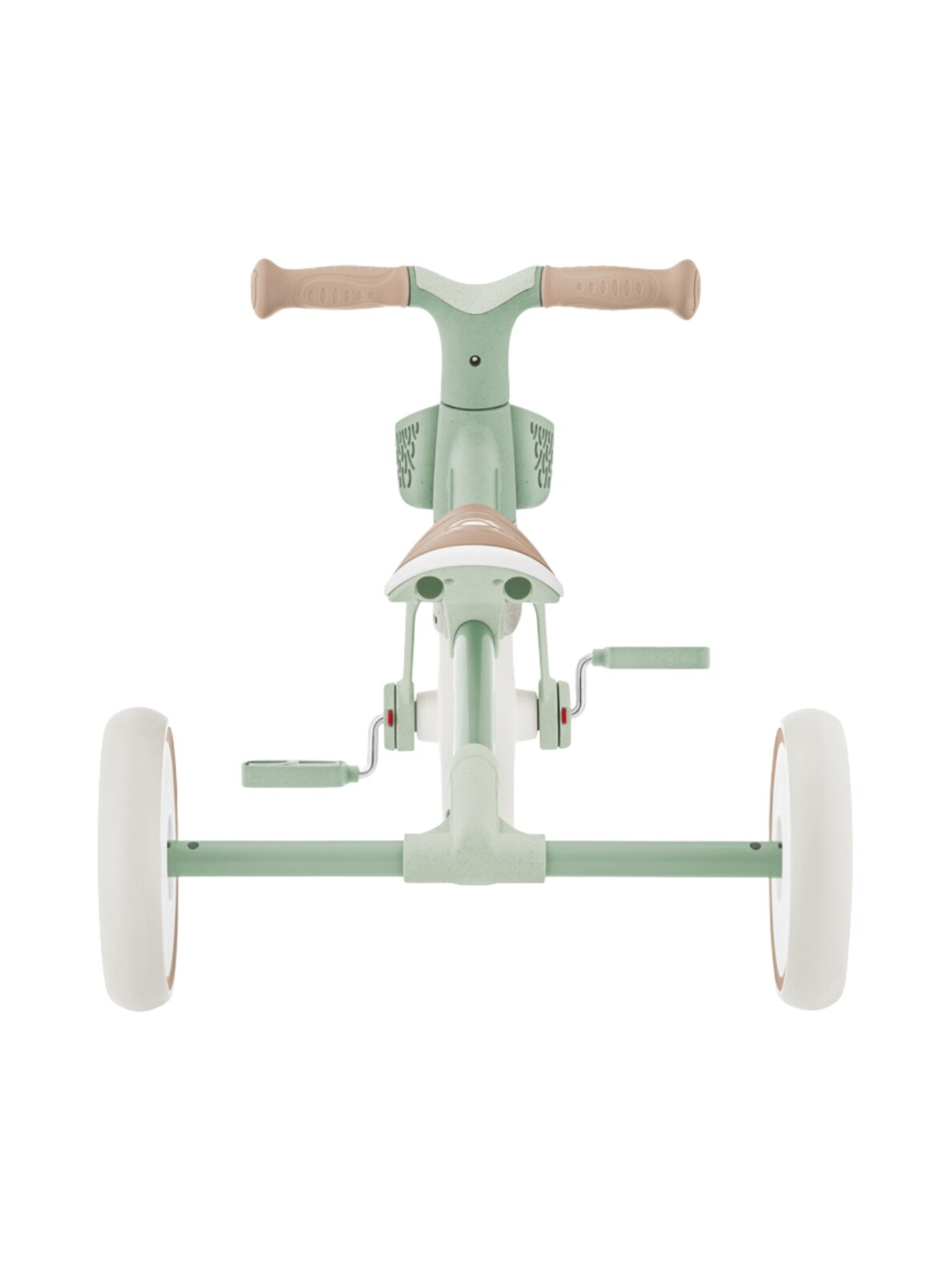 Globber Learning Trike 2w1 Plus balto žalio spalvos triratis dviratis 737-109 3