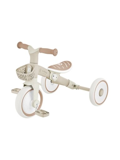 Globber Learning Trike 2in1 Plus vaikiškas triratukas, kokoso spalvos 737-466 Globber Learning Trike 2in1 Plus vaikiškas triratukas, kokoso spalvos 737-466