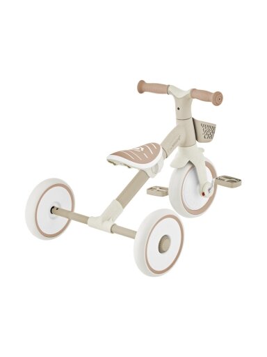 Globber Learning Trike 2in1 Plus vaikiškas triratukas, kokoso spalvos 737-466 Globber Learning Trike 2in1 Plus vaikiškas triratukas, kokoso spalvos 737-466