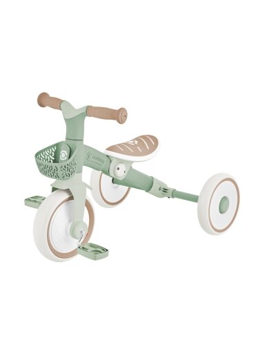 Globber Learning Trike 2w1 Plus balto žalio spalvos triratis dviratis 737-109 Globber Learning Trike 2w1 Plus balto žalio spalvos triratis dviratis 737-109
