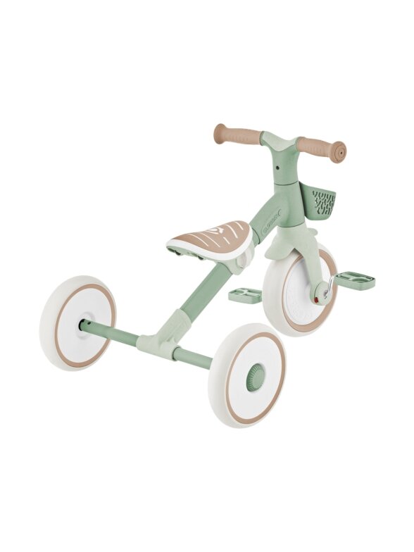 Globber Learning Trike 2w1 Plus balto žalio spalvos triratis dviratis 737-109 1