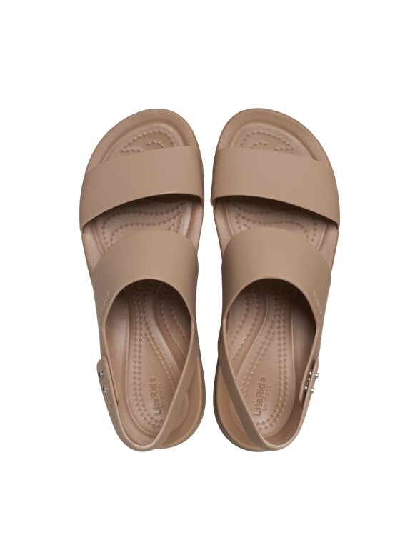 Crocs Brooklyn Low Wedge moteriški sandalai smėlio spalvos 3