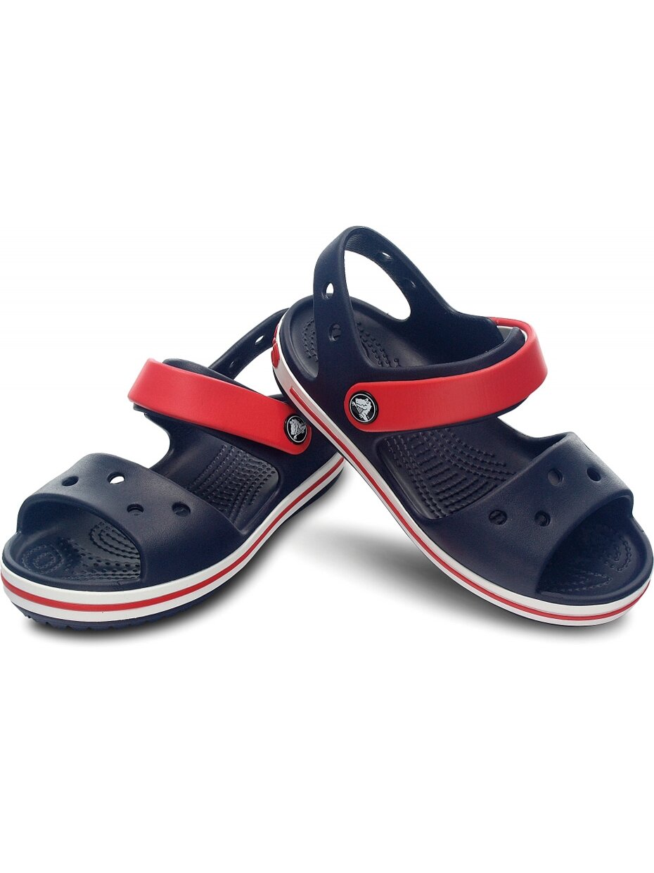 Vaikiškos basutės Crocs Crocband Sandal Kids tamsiai mėlynos raudonos 12856 485 2 Vaikiškos basutės Crocs Crocband Sandal Kids tamsiai mėlynos raudonos 12856 485 2