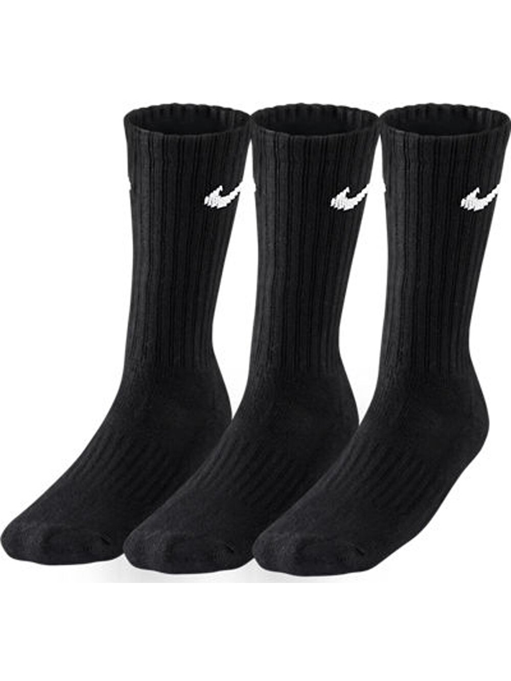 Nike Value Cotton Crew kojinės vyrams, 3 poros, juodos Nike Value Cotton Crew kojinės vyrams, 3 poros, juodos