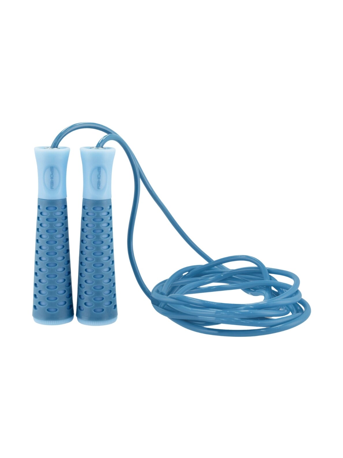 Spokey Candy Rope mėlyna šokamoji virvė su guoliais 943630 1