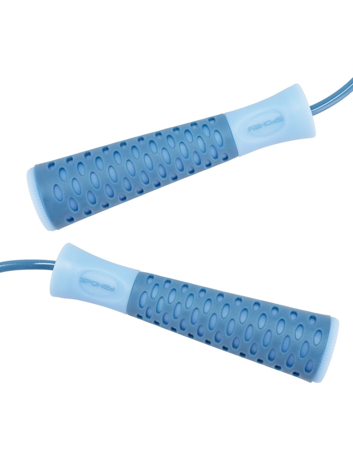 Spokey Candy Rope mėlyna šokamoji virvė su guoliais 943630 3 Spokey Candy Rope mėlyna šokamoji virvė su guoliais 943630 3