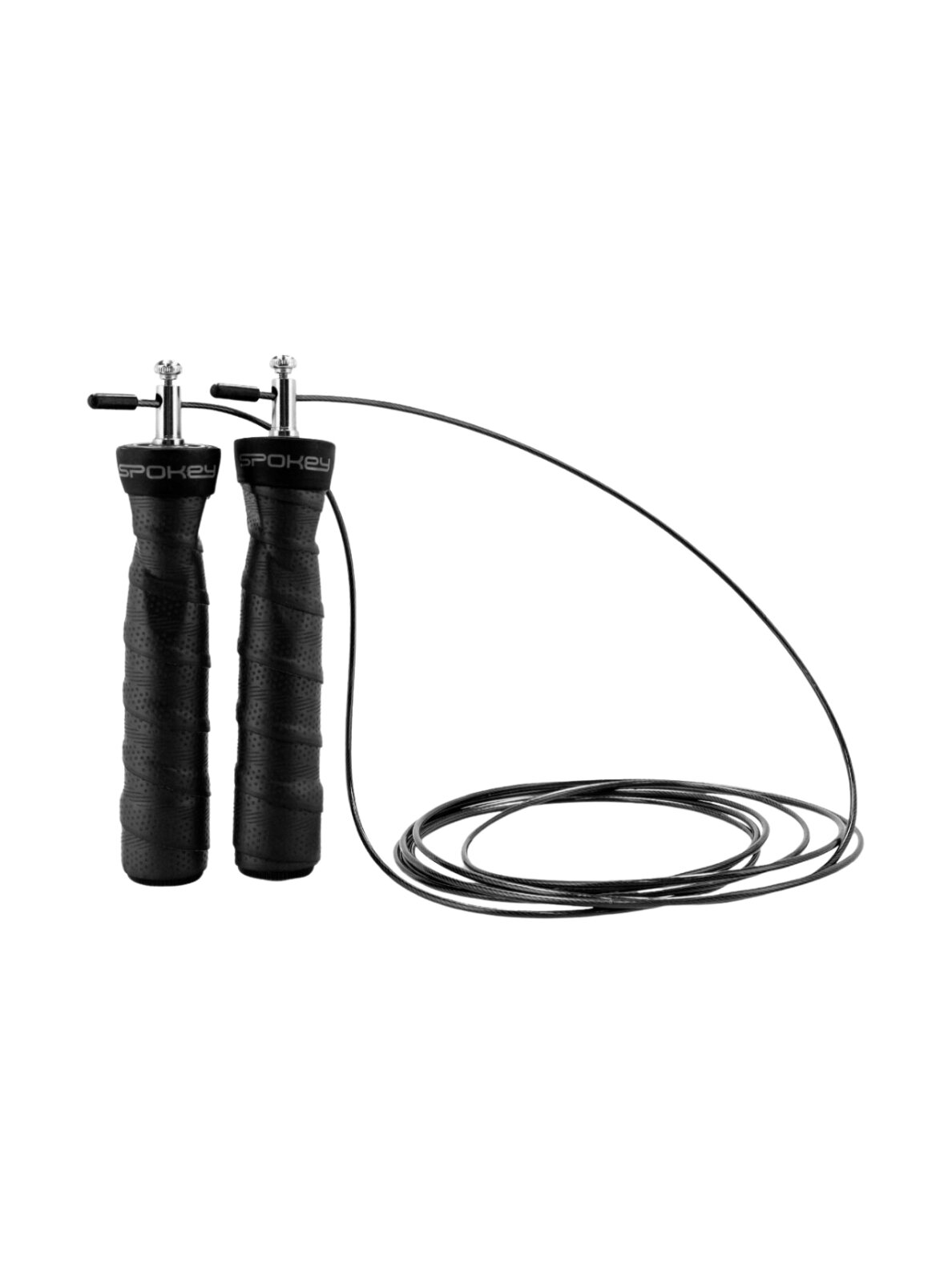 Spokey Pump apkrauta šokamoji virvė juoda 944035 1